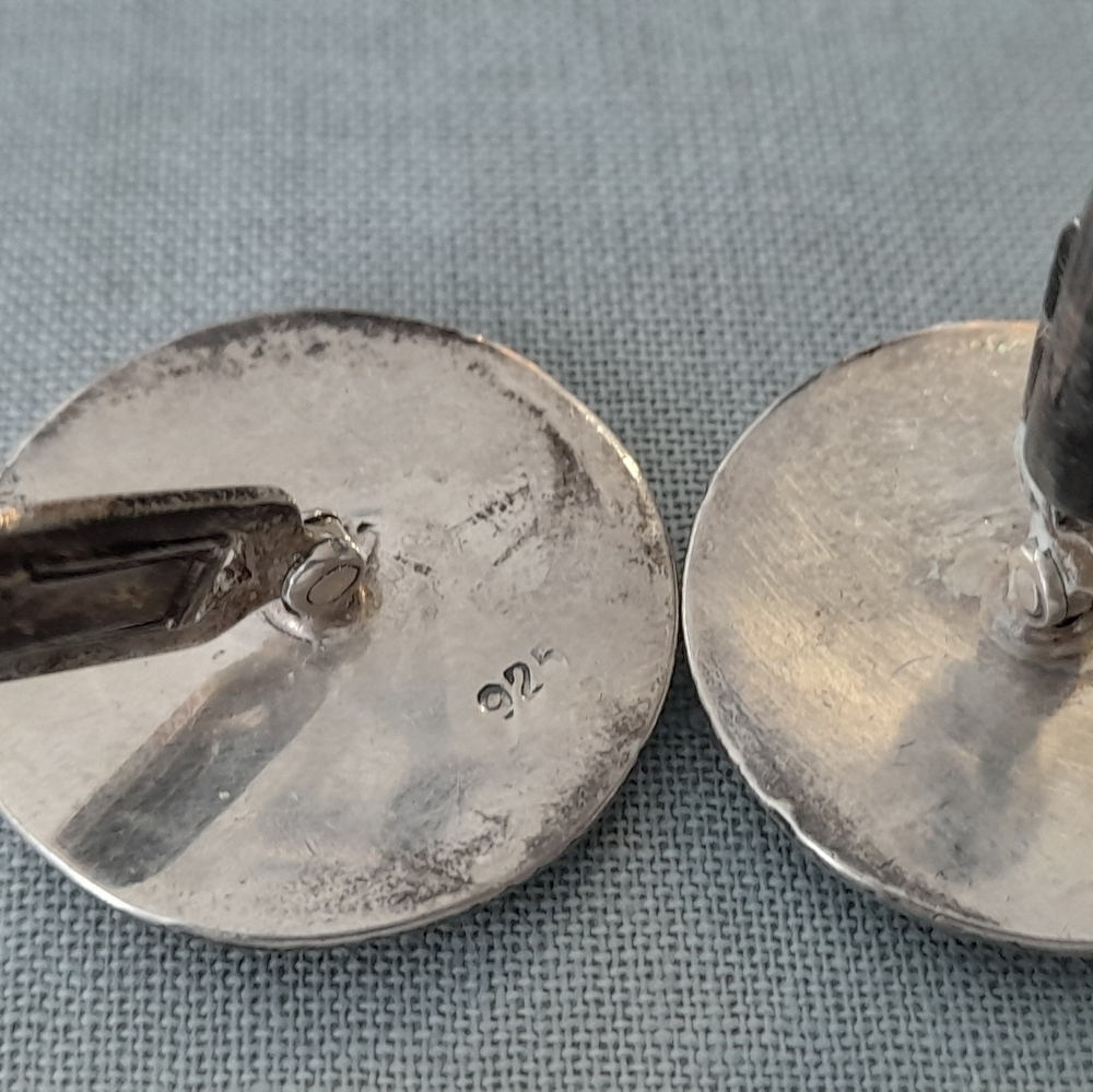 925 Sterling Silver Calendar Cufflinks Mexico - Picture 4 of 8